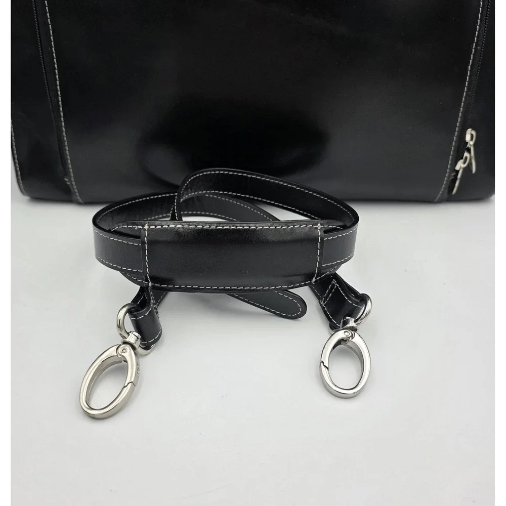 McKlein W Series Lake Forest Womens Italian Leather Laptop Briefcase Black 94335